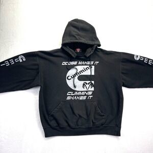 "DODGE Makes It CUMMINS" Hoodie Thrashed Mens XL Utility Workwear Streetwear